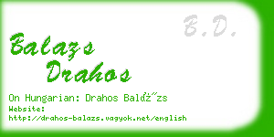 balazs drahos business card